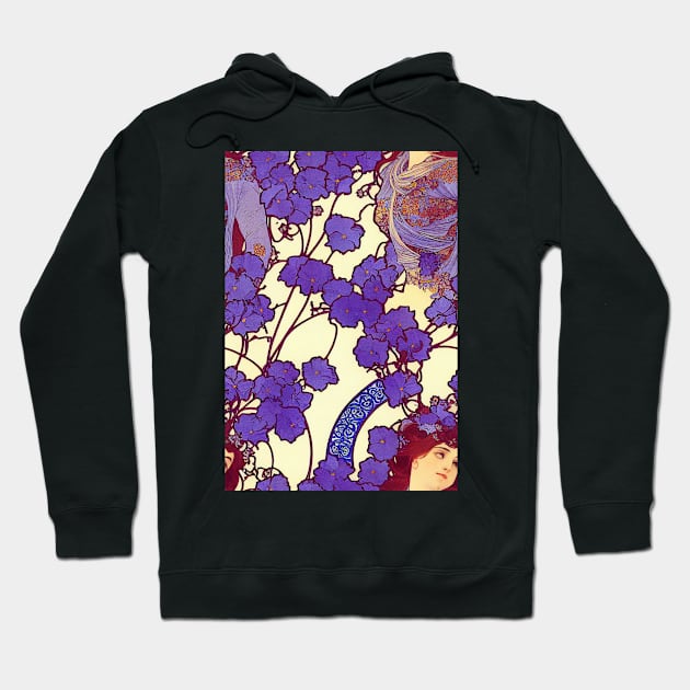 A woman in violet flowers, for all those who love flowers #69 Hoodie by Endless-Designs